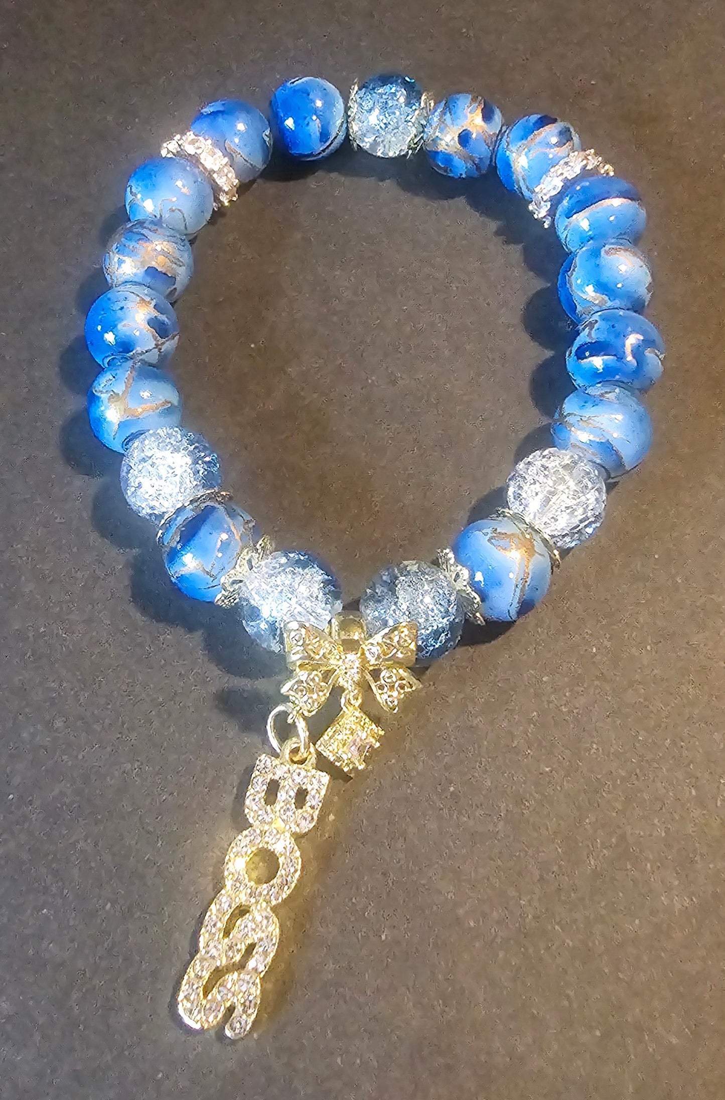 Boss Blue Beaded Bracelet