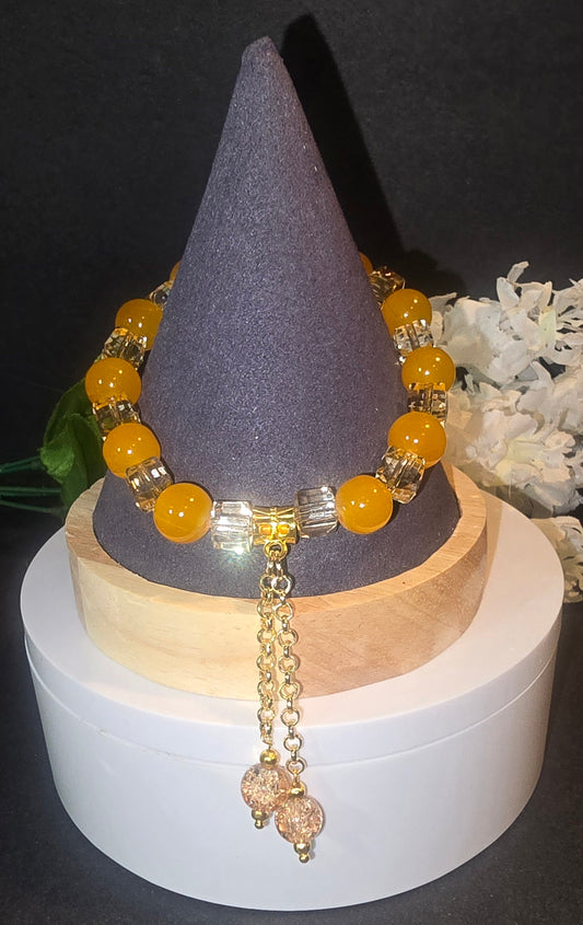 Orange beaded bracelet