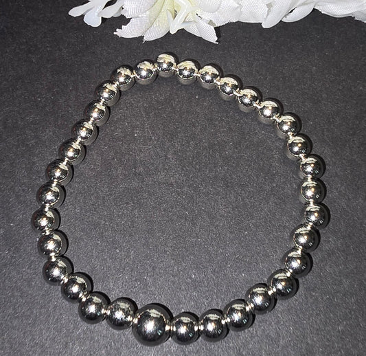 Silver prayer bracelet