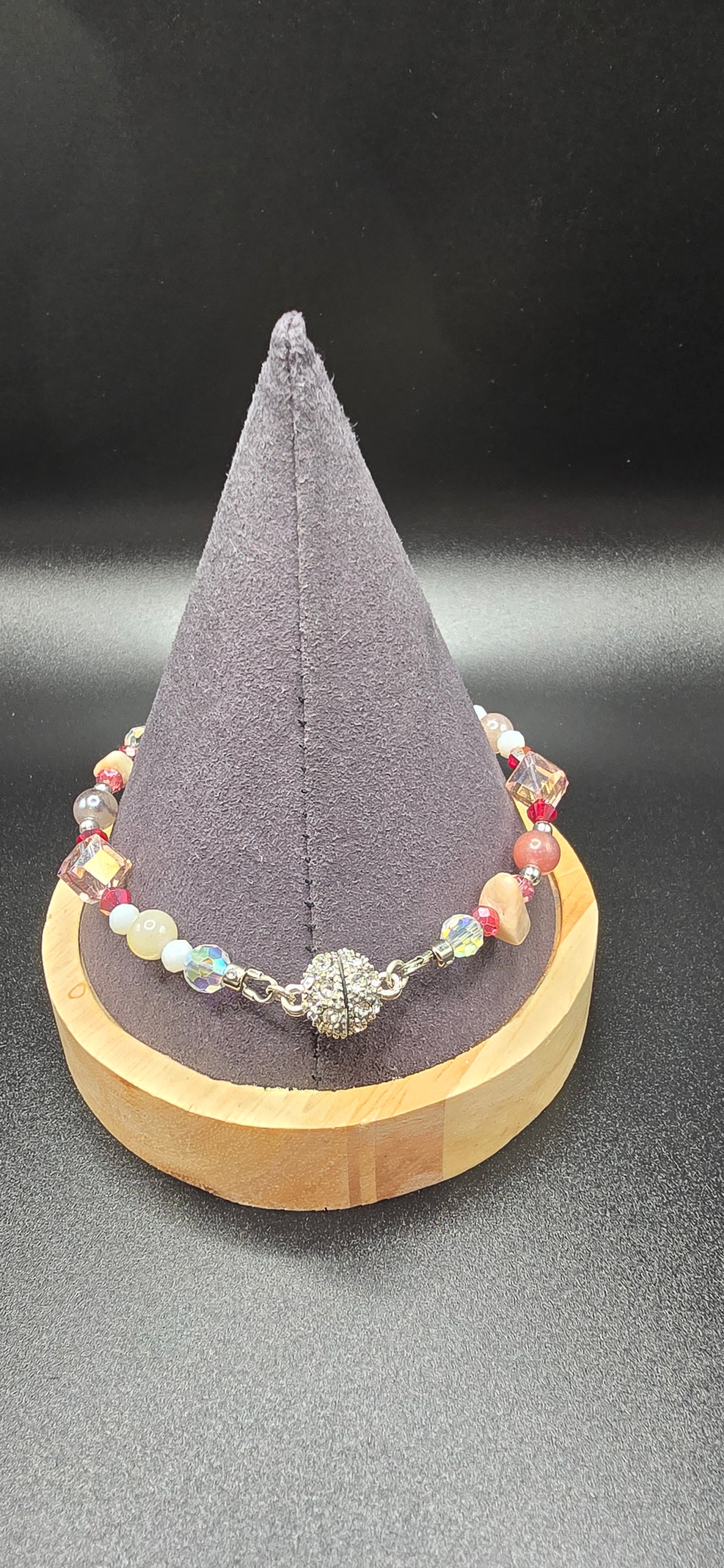 Pink and White Glass Crystal Mix